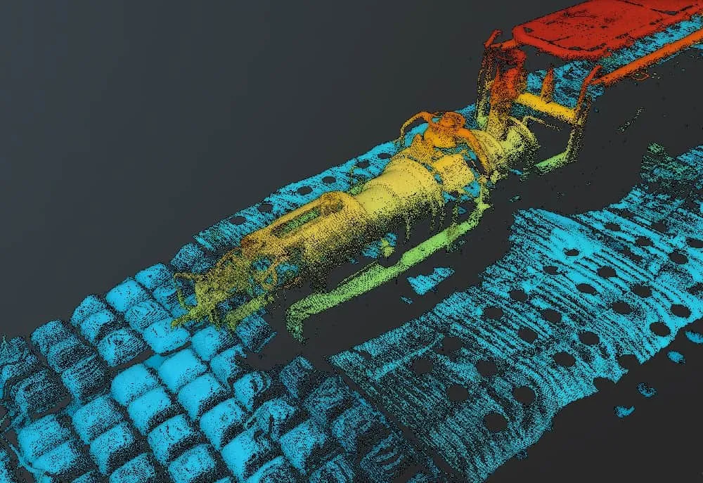 3D Laser image of an underwater structure